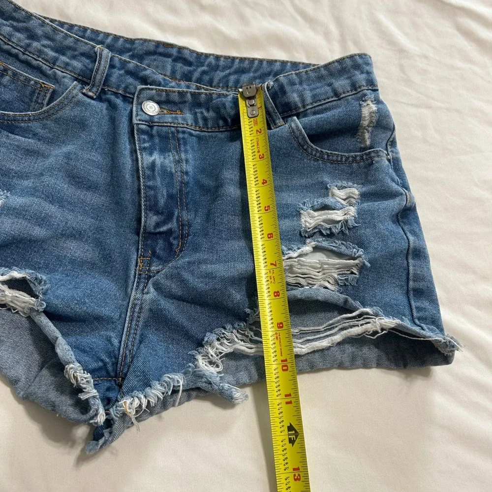 SHEIN distressed denim